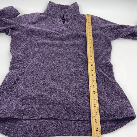 DULUTH TRADING CO Frost Lake Fleece Pullover Sweater Size S Purple Pockets - Picture 6 of 6